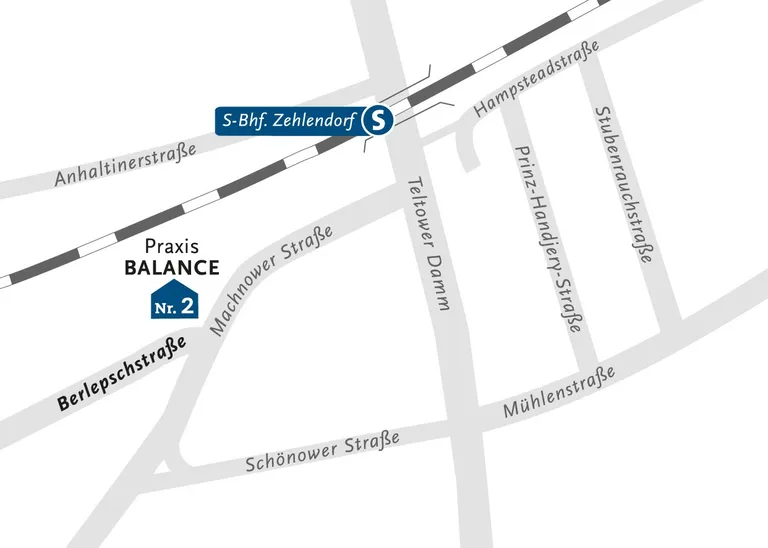 Standortkarte von Praxis Balance in Berlin